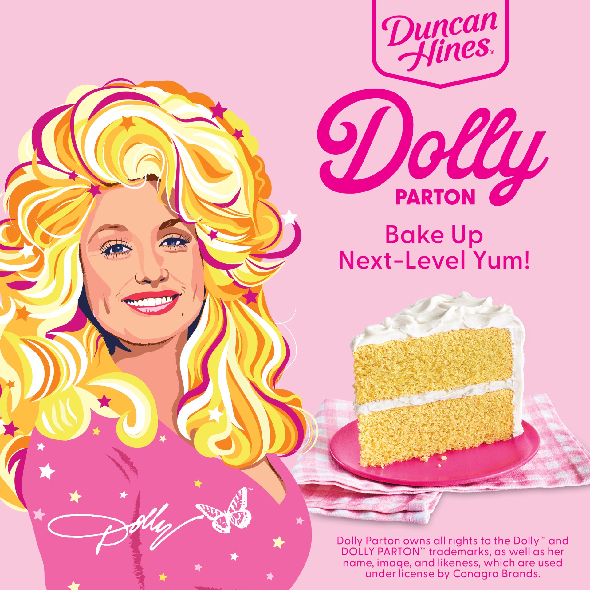 slide 5 of 5, Duncan Hines Dolly Parton's Favorite Banana Flavored Cake Mix, 18 oz., 18 oz