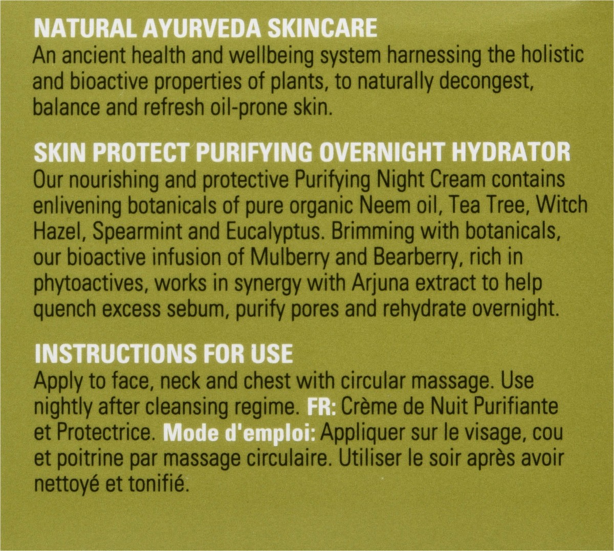 slide 11 of 12, Urban Veda Purifying Skin Protect Neem + Tea Tree Overnight Hydrator 1.7 fl oz, 1.7 fl oz