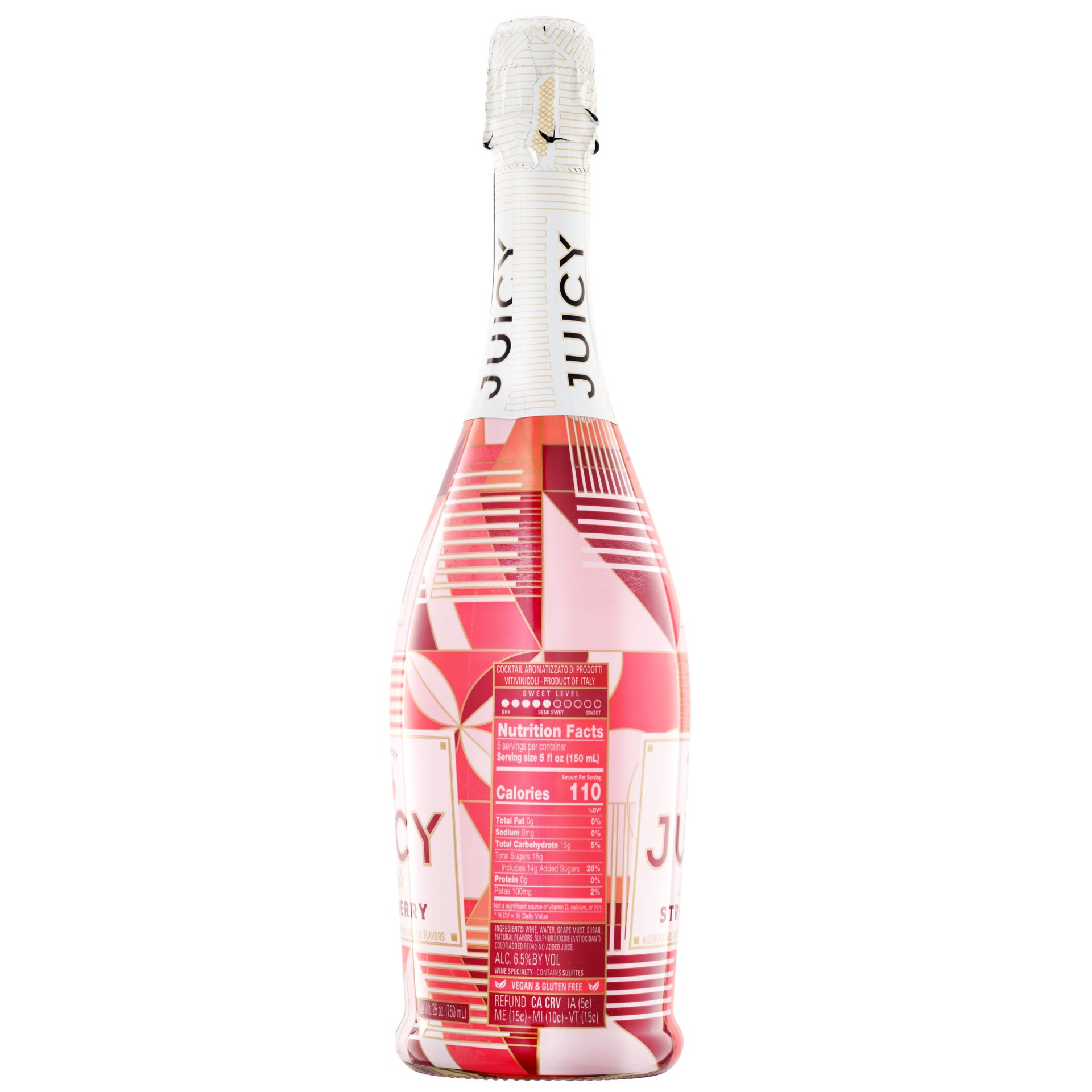 slide 3 of 7, Juicy Sparkle Strawberry Sparkling White Wine 750 ml, 750 ml