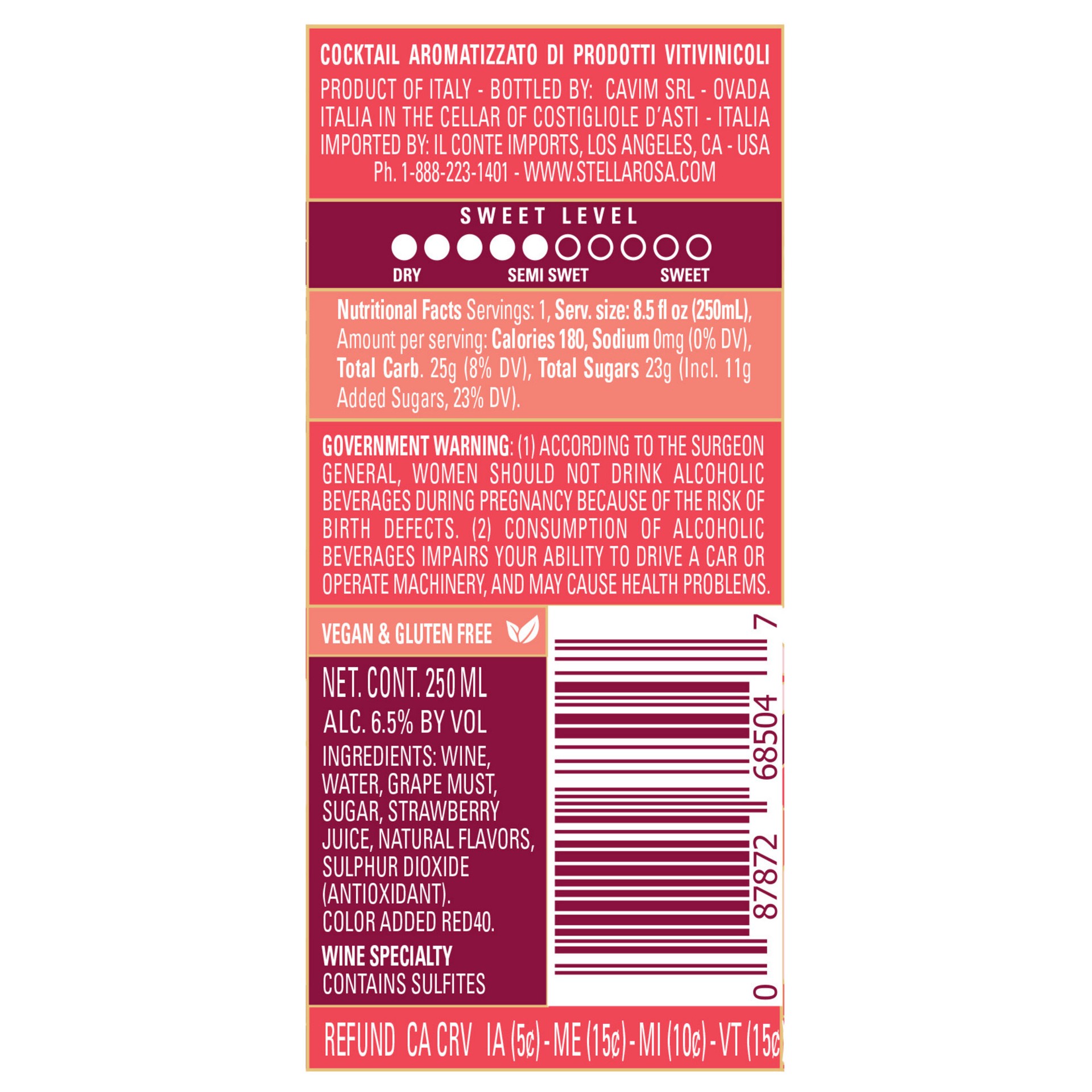 slide 6 of 7, Juicy Sparkle Strawberry Sparkling White Wine 750 ml, 750 ml