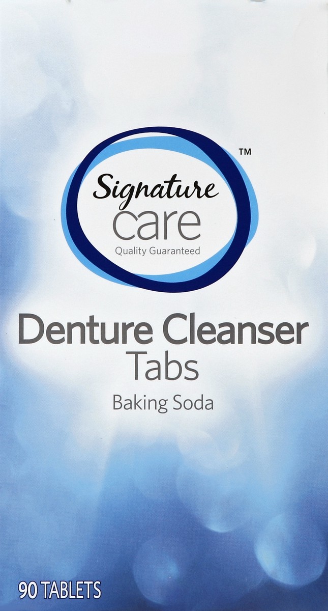 slide 3 of 5, Signature Denture Cleanser 90 ea, 90 ct