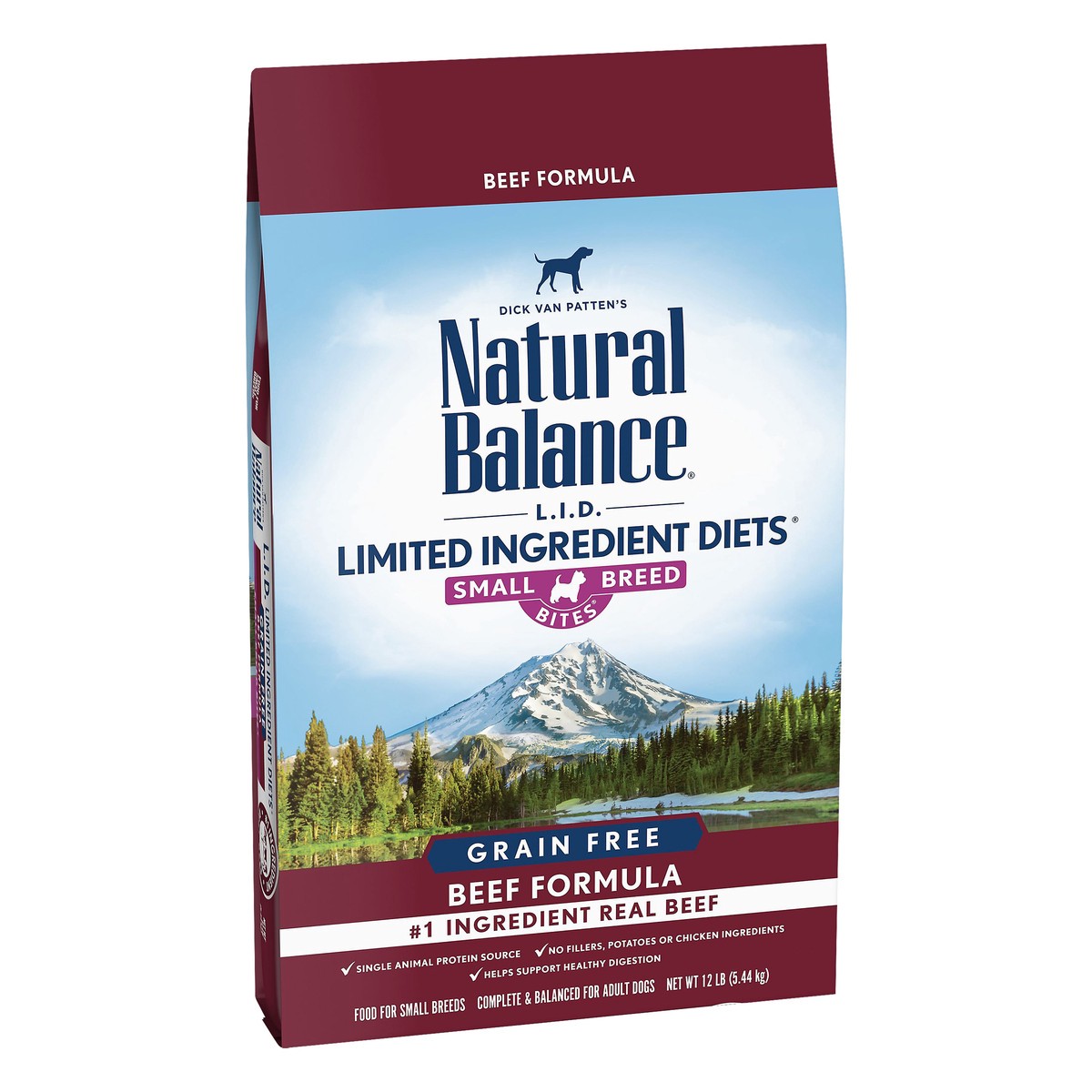 slide 2 of 8, Natural Balance L.I.D. Limited Ingredient Diets Small Breed Bites Grain Free Beef Formula Dog Food 12 lb, 12 lb