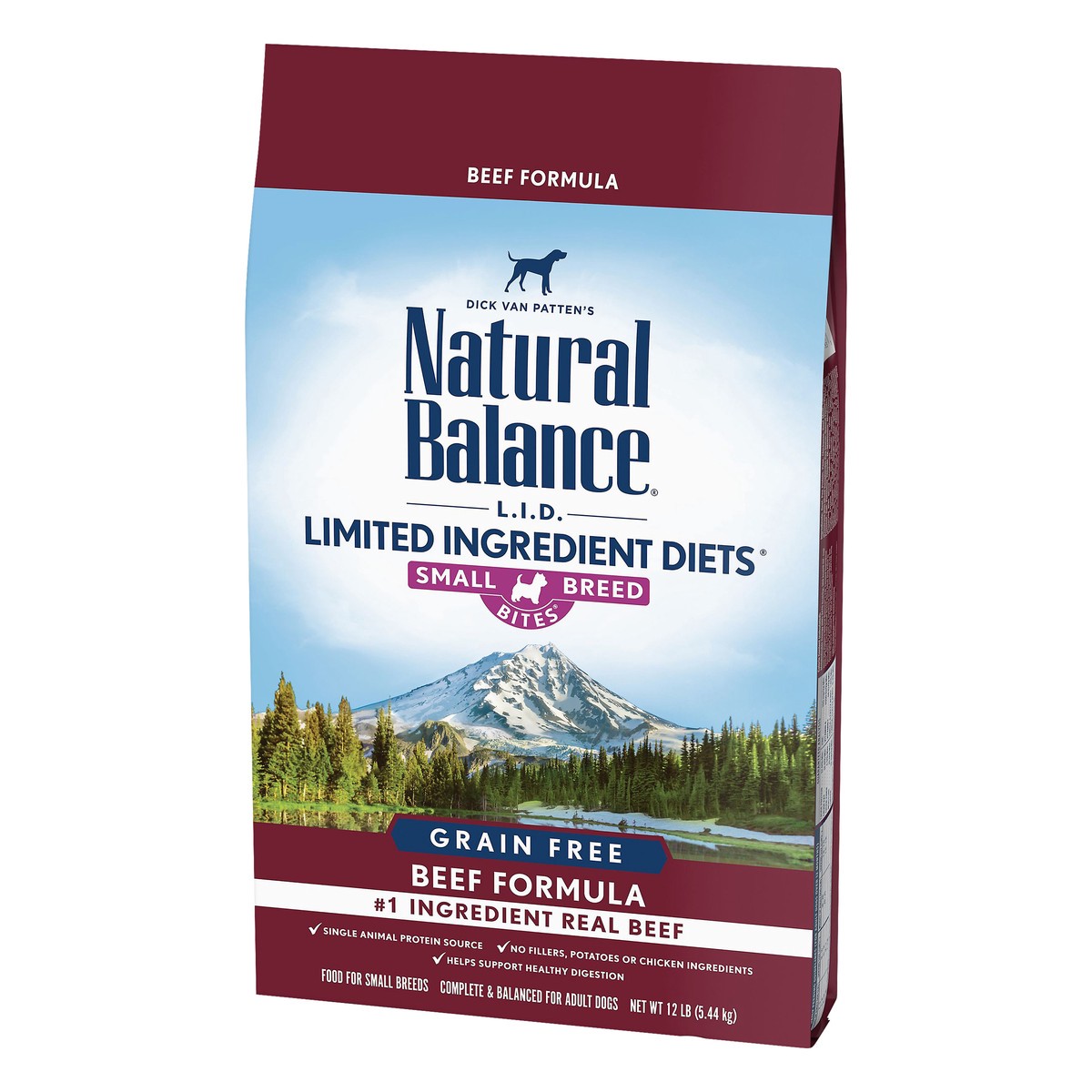 slide 4 of 8, Natural Balance L.I.D. Limited Ingredient Diets Small Breed Bites Grain Free Beef Formula Dog Food 12 lb, 12 lb