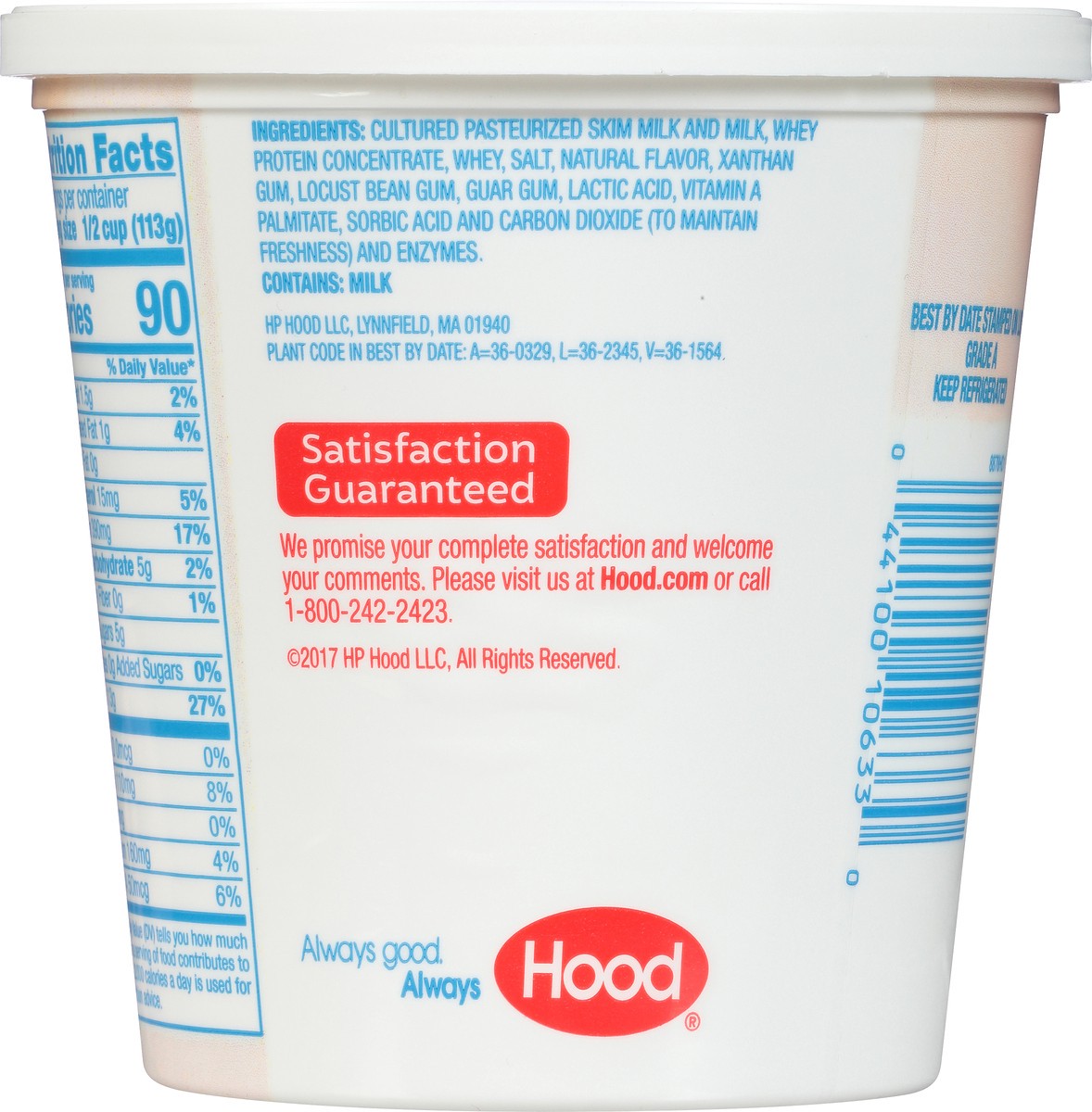 slide 3 of 8, Hood Regular Low Fat Cottage Cheese 1% Milk Fat - 24 OZ, 24 oz