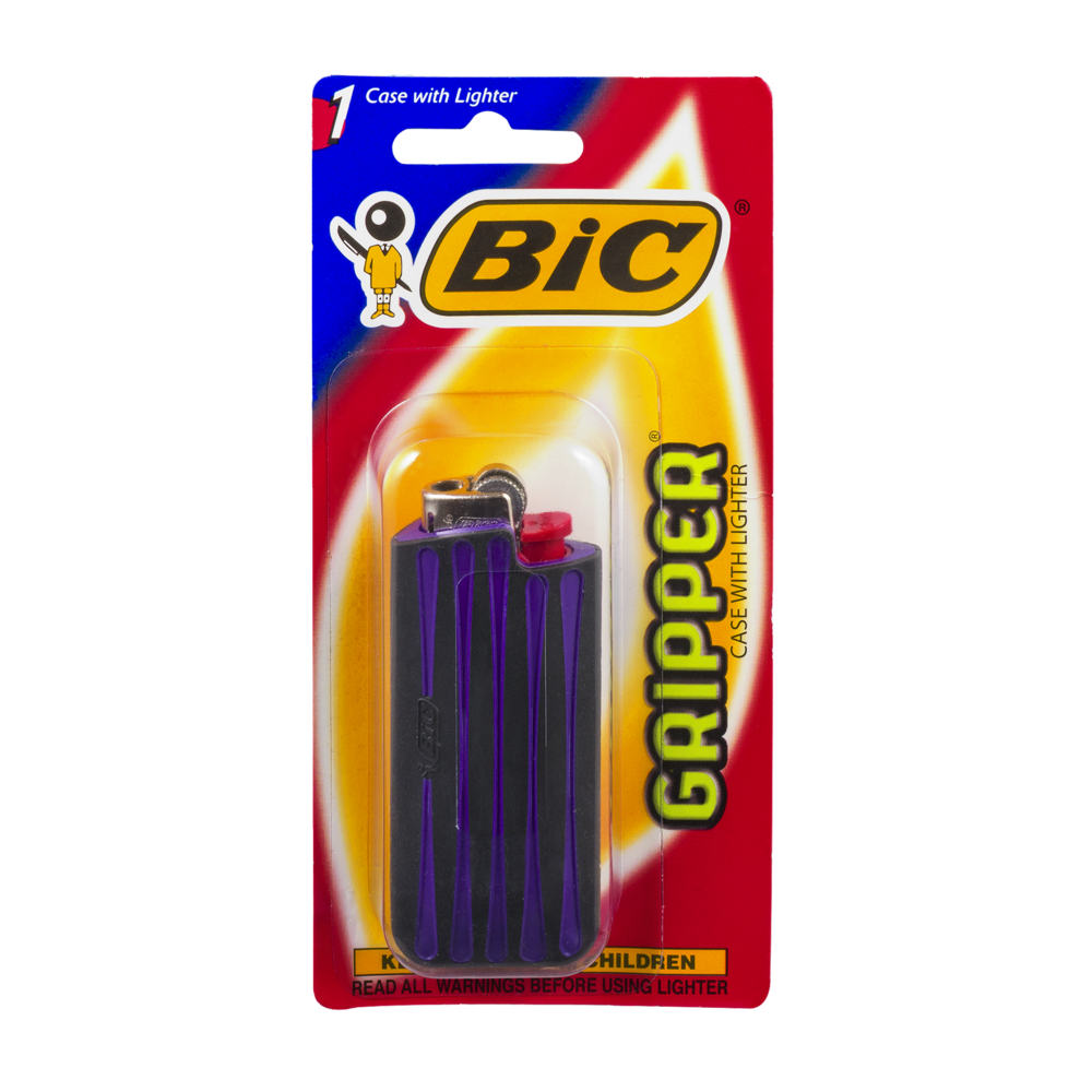 slide 1 of 1, BIC Gripper Case With Lighter, 1 ct