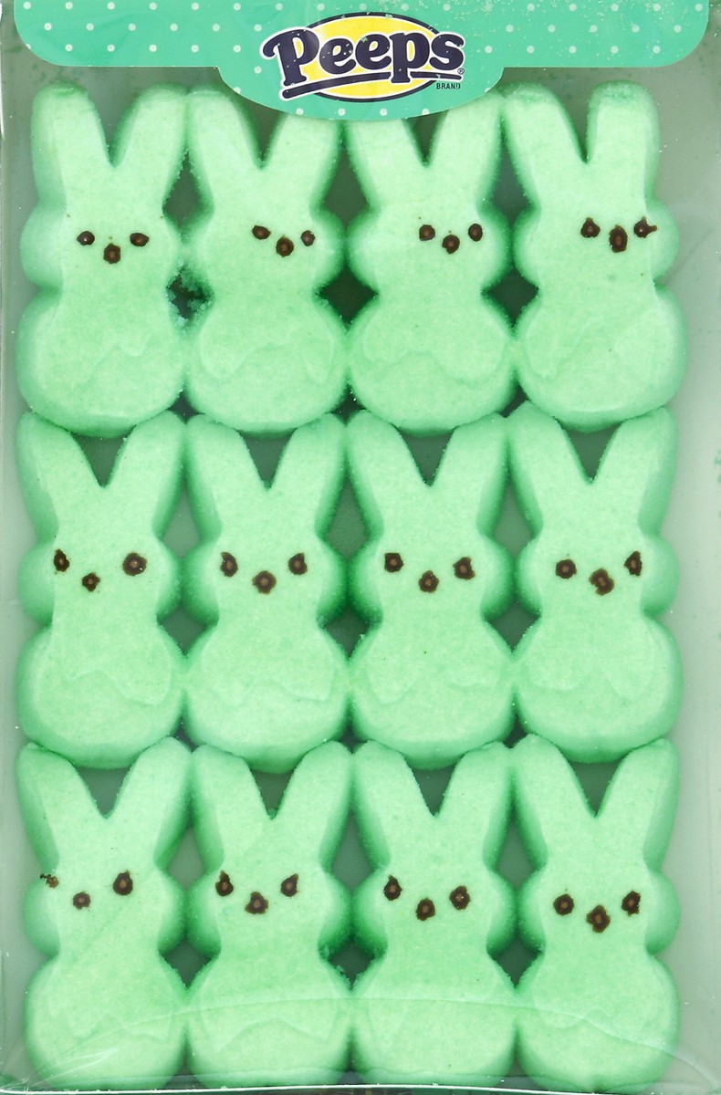 slide 4 of 4, Peeps Green Marshmallow Bunnies, 12 ct; 3.37 oz