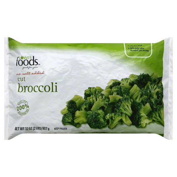 slide 1 of 1, Lowes Foods Cut Broccoli No Salt Large, 32 oz