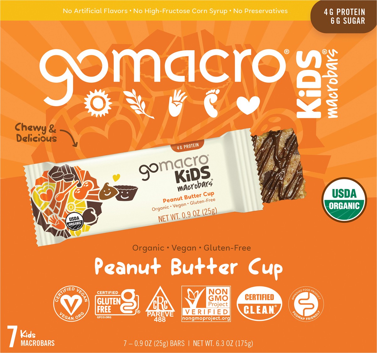 slide 2 of 7, GoMacro Peanut Butter Cup Kids MacroBar 7ct Multipack, 7 ct