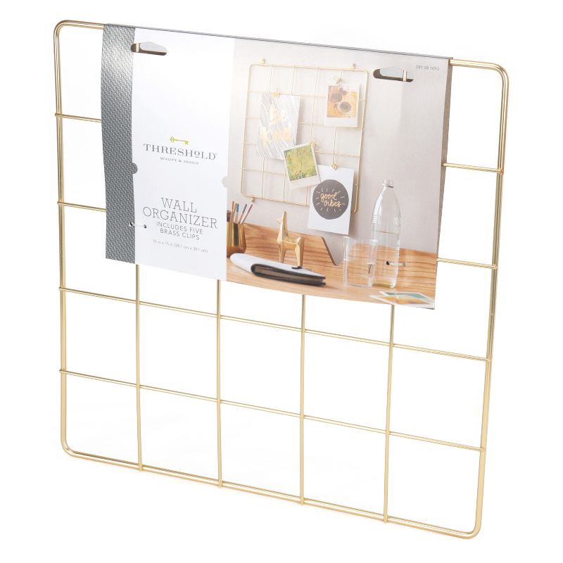 slide 4 of 4, Grid Wall Organizer with Clips - Threshold, 1 ct