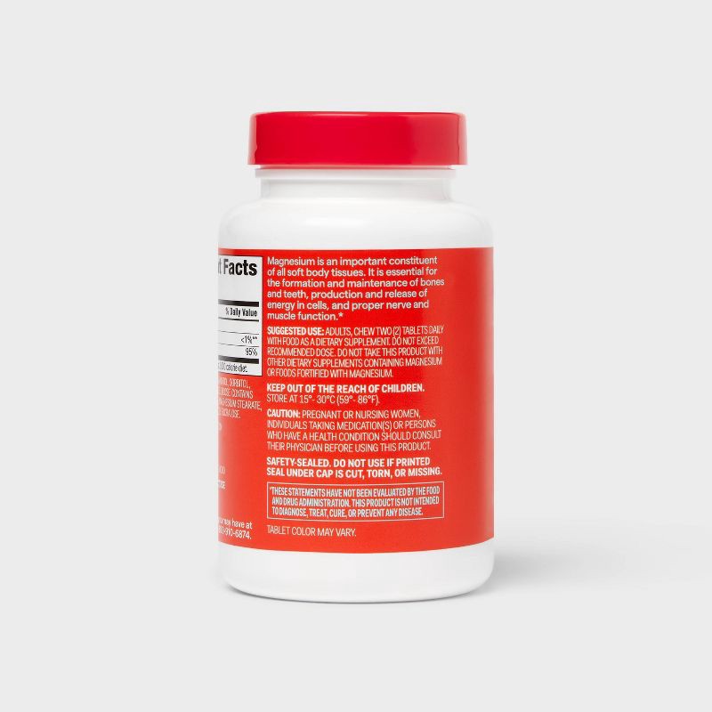 slide 4 of 5, Chewable Magnesium Dietary Supplement Tablets - Cherry - 120ct - up&up™, 120 ct