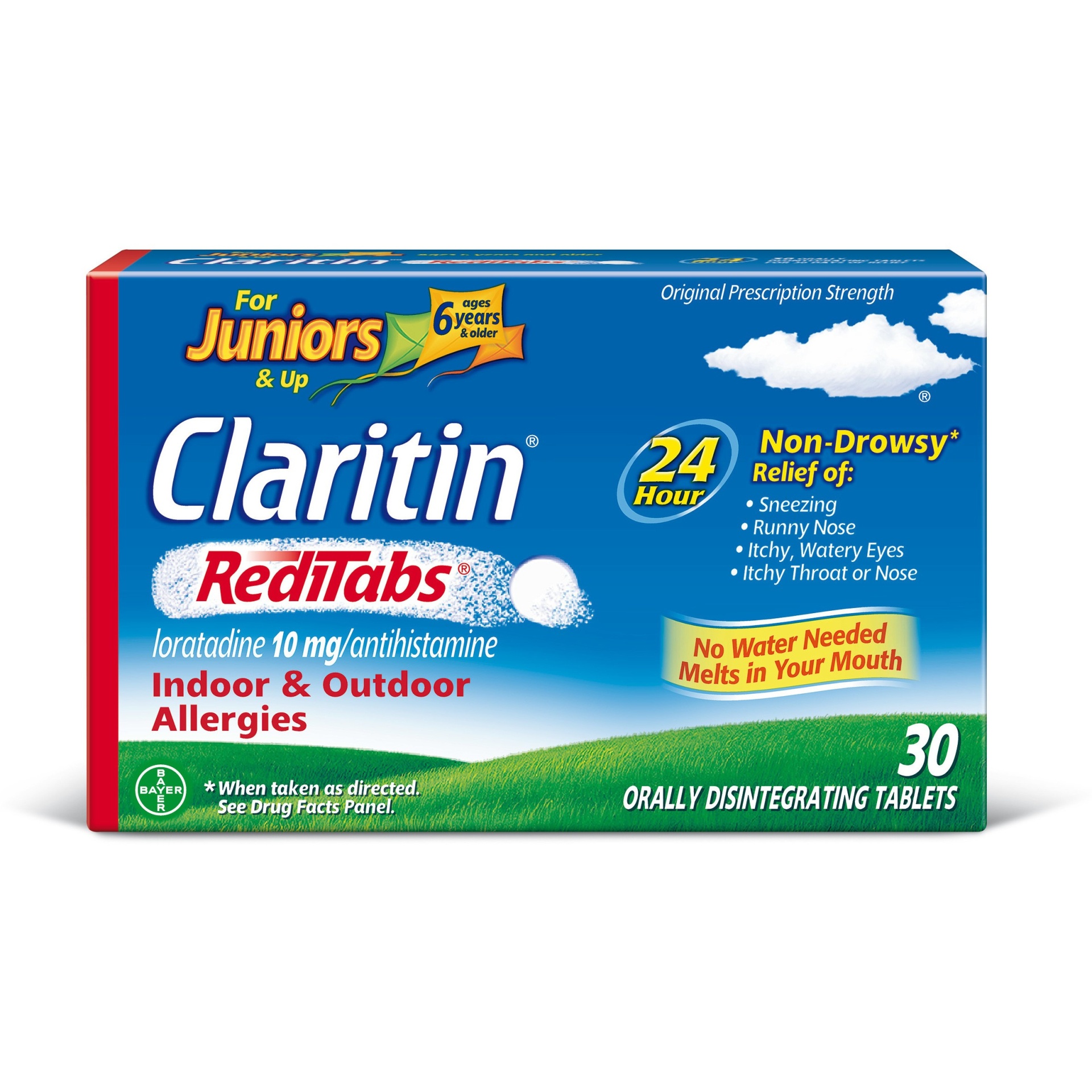 Juniors Claritin Reditabs 24 Hour Allergy Relief Dissolving Tablets