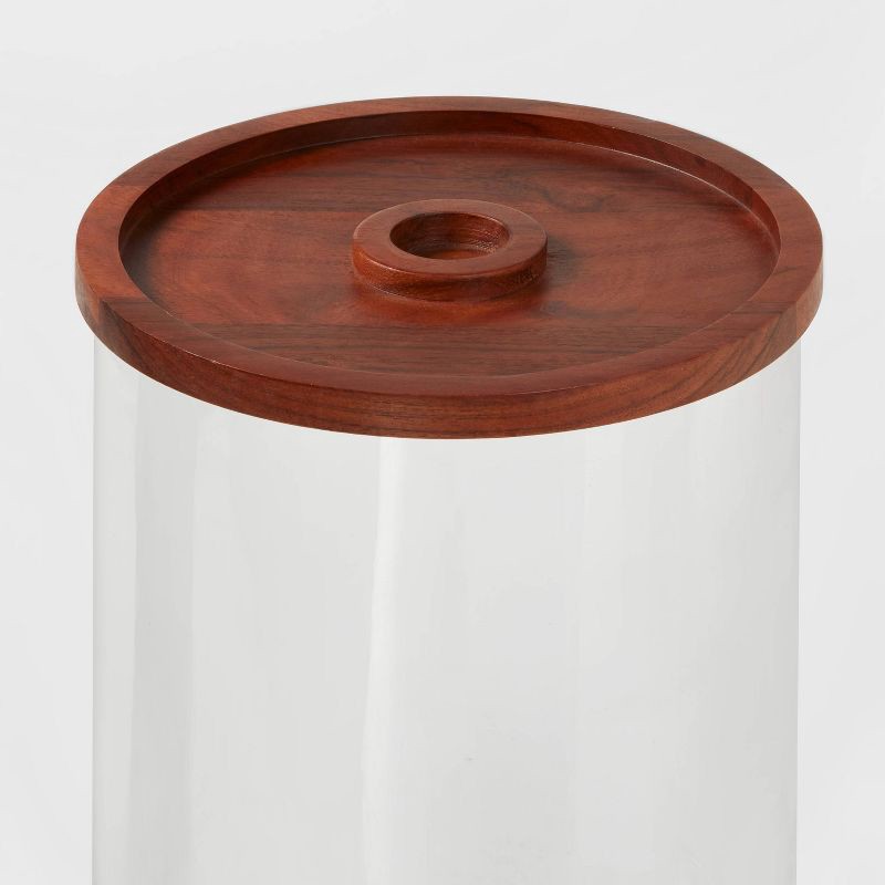 slide 3 of 4, 2gal Glass Modern Beverage Dispenser - Threshold™: Cold Drink Holder, 2 Gallon Capacity, Stainless Steel & Wood, 2 gal, 2 gal