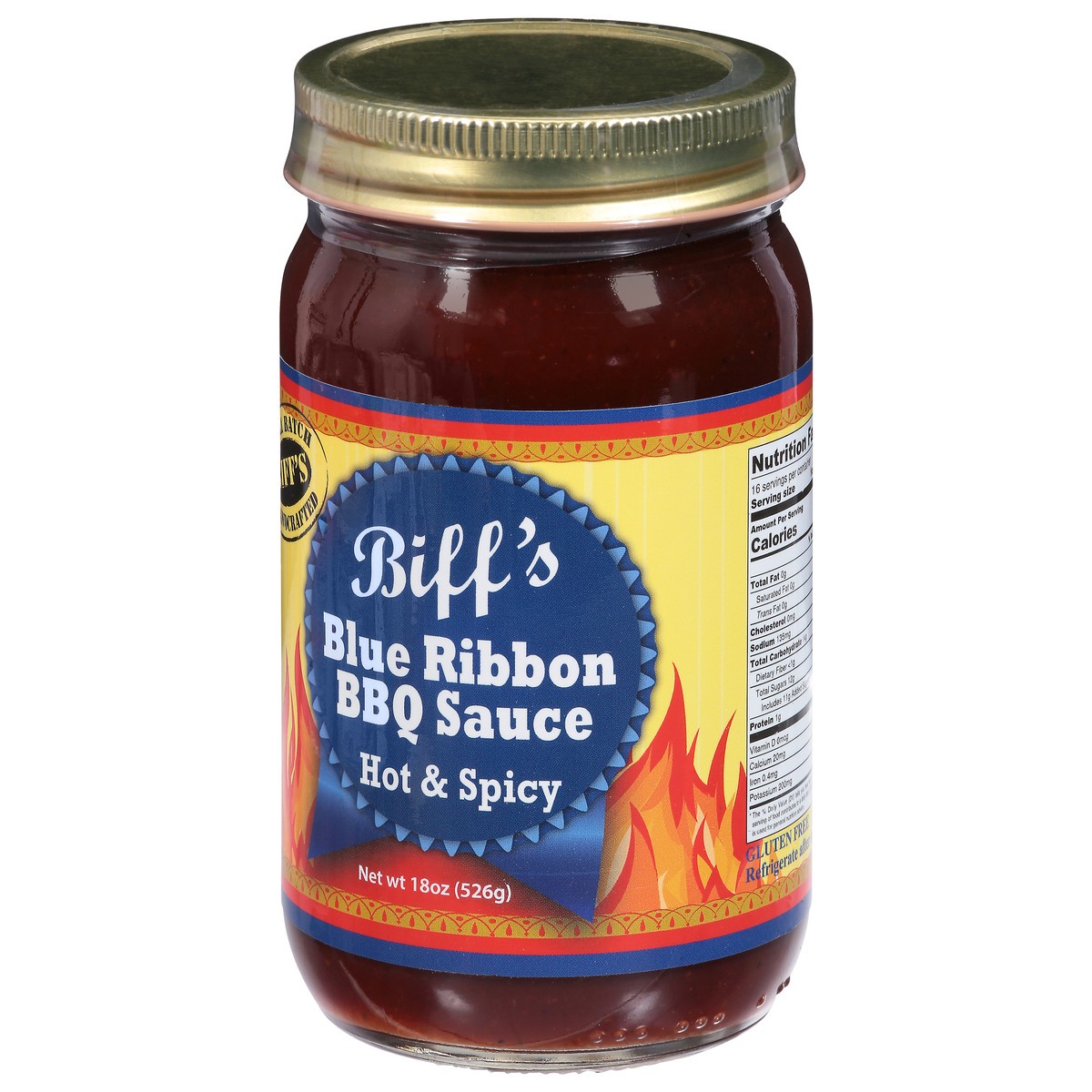 slide 7 of 13, Biff's Blue Ribbon Hot & Spicy BBQ Sauce - 18 oz, 18 oz