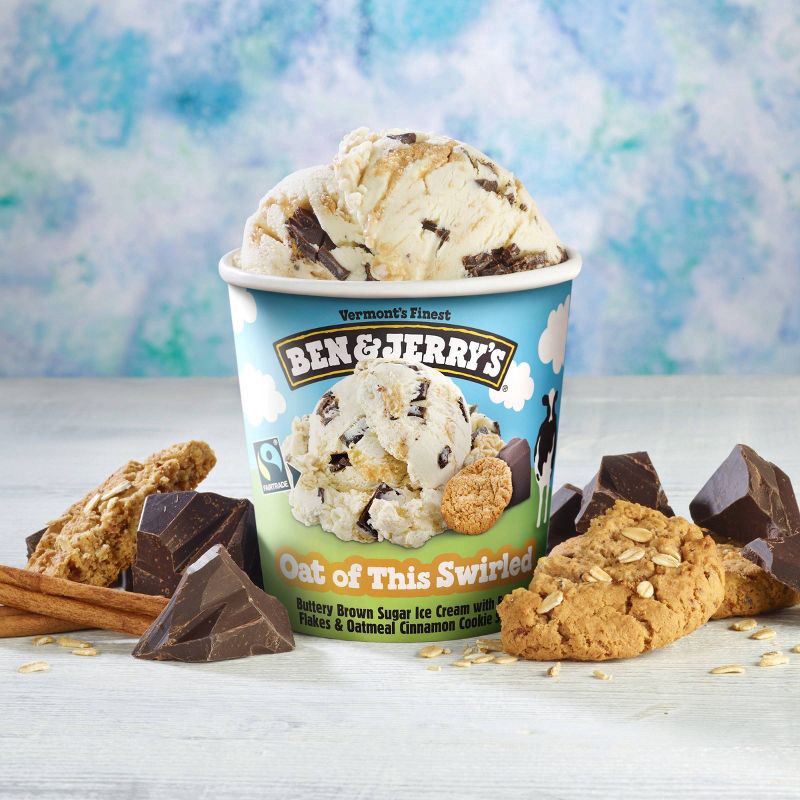slide 4 of 7, Ben & Jerry's Oat Of This Swirled Brown Sugar Ice Cream - 16 fl oz, 16 fl oz