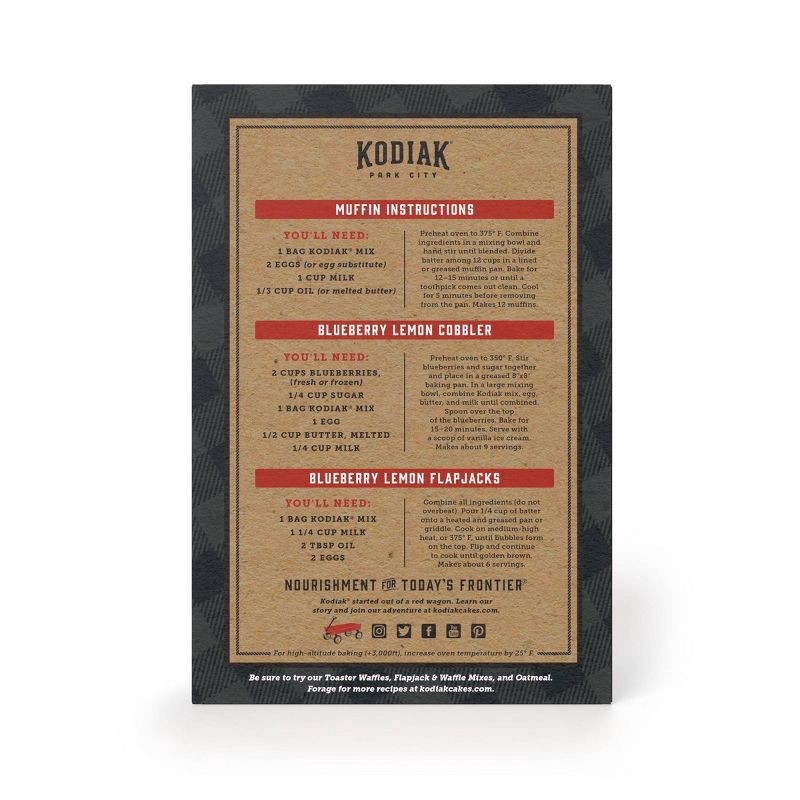 slide 3 of 6, Kodiak Cakes Kodiak Protein-Packed Muffin Mix Blueberry Lemon - 14oz, 14 oz