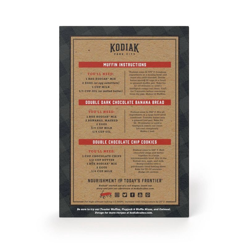 slide 3 of 6, Kodiak Cakes Kodiak Protein-Packed Muffin Mix Double Dark Chocolate - 14oz, 14 oz