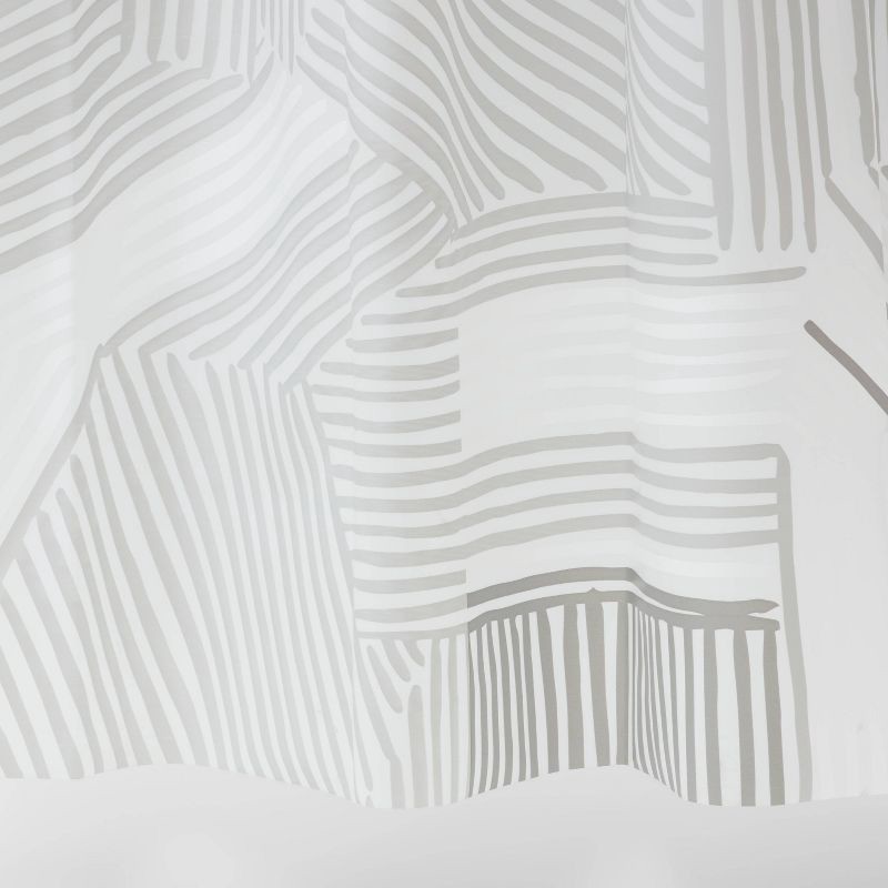 slide 4 of 5, Broken Lines Shower Curtain Gray - Room Essentials, 1 ct