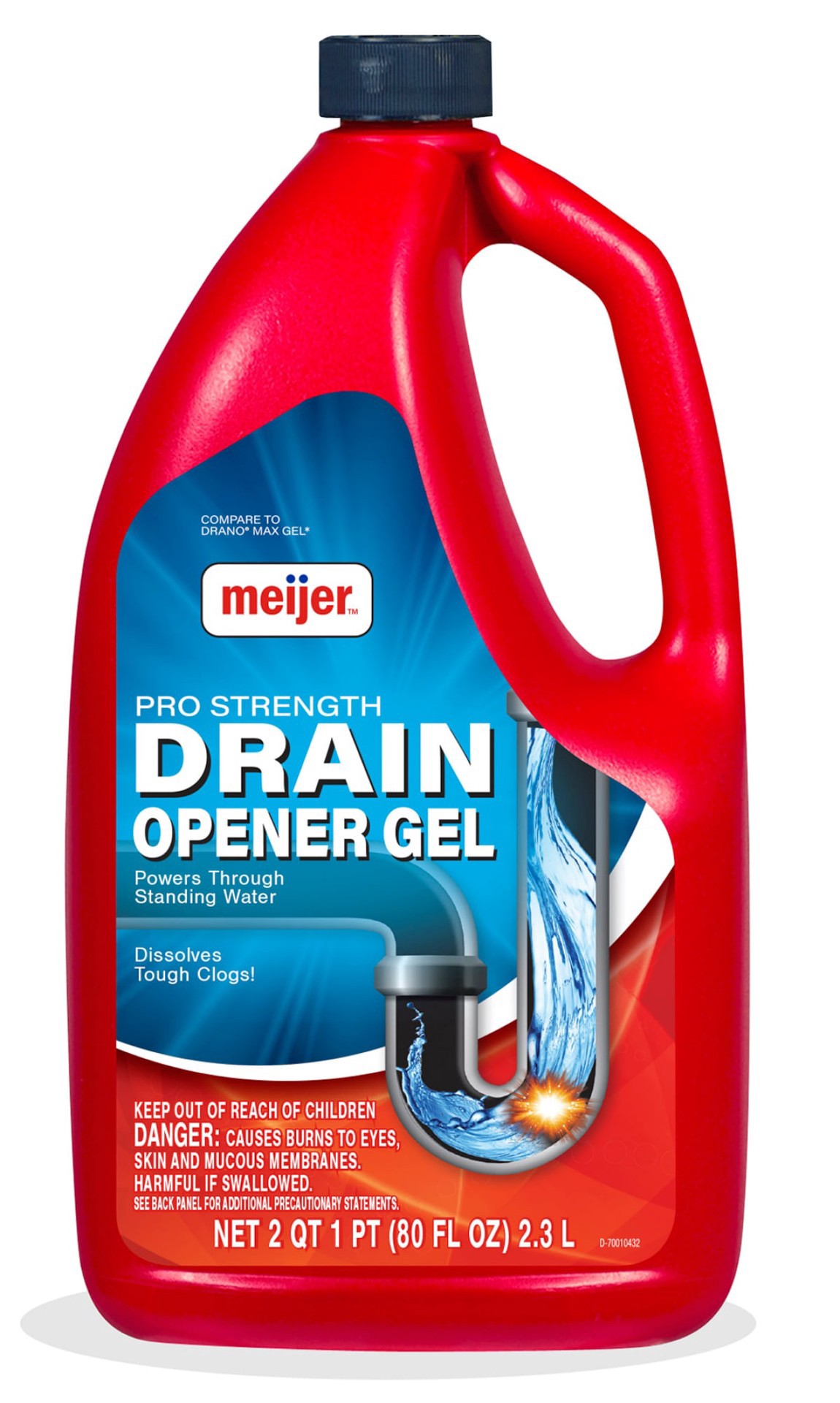slide 1 of 5, Meijer Pro Strength Drain Opener Gel, 80 oz