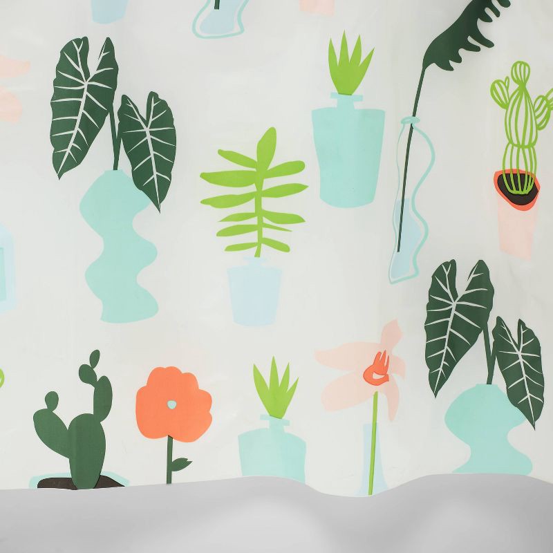 slide 3 of 5, Plants Shower Curtain Green - Room Essentials, 1 ct