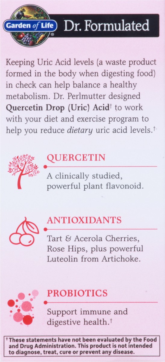 slide 4 of 9, Garden of Life Dr.Form Drop Uric Acid Defense Quercetin, 1 ct