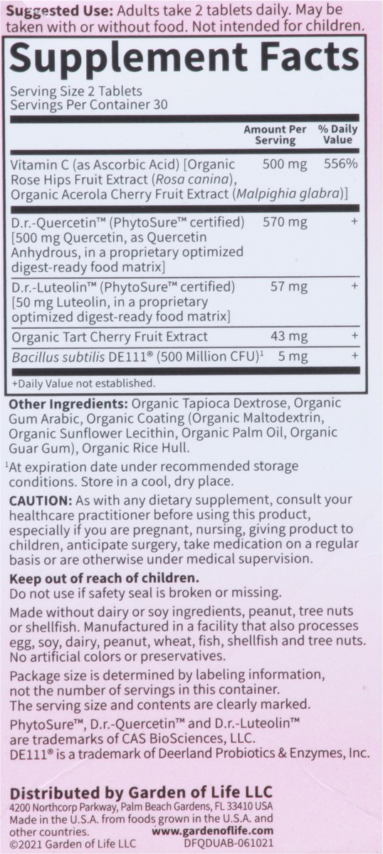 slide 5 of 9, Garden of Life Dr.Form Drop Uric Acid Defense Quercetin, 1 ct