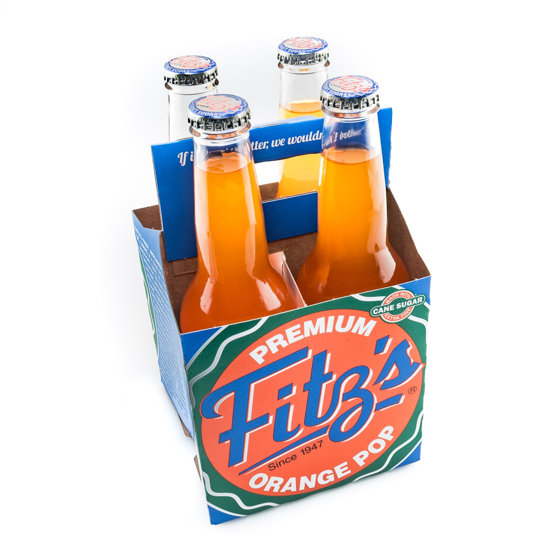 slide 1 of 1, Fitzs Orange Pop Soda 4 Pack, 4 ct; 12 oz