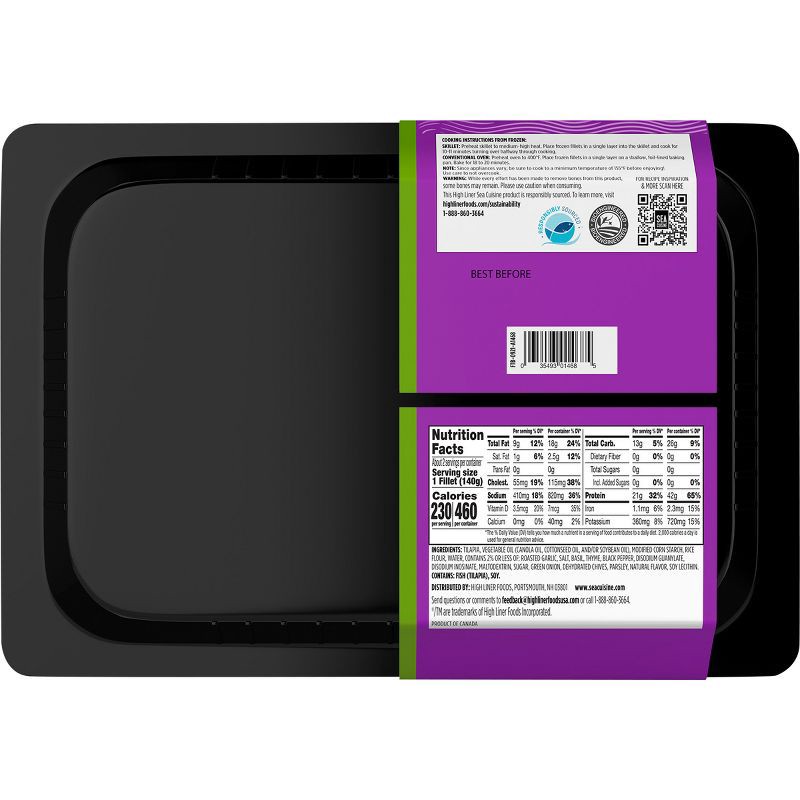 slide 5 of 5, Sea Cuisine Garlic & Herb Tilapia - Frozen - 9oz, 9 oz