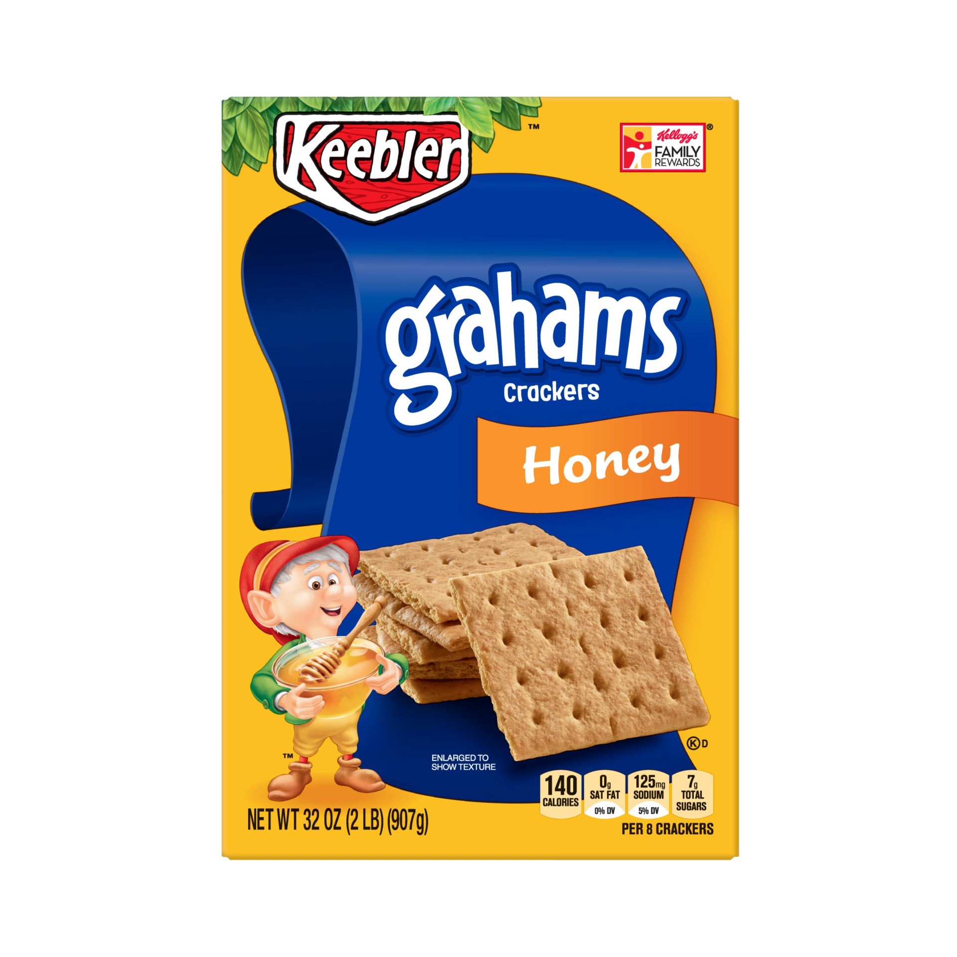 slide 2 of 7, Keebler Grahams Crackers Honey, 32 oz