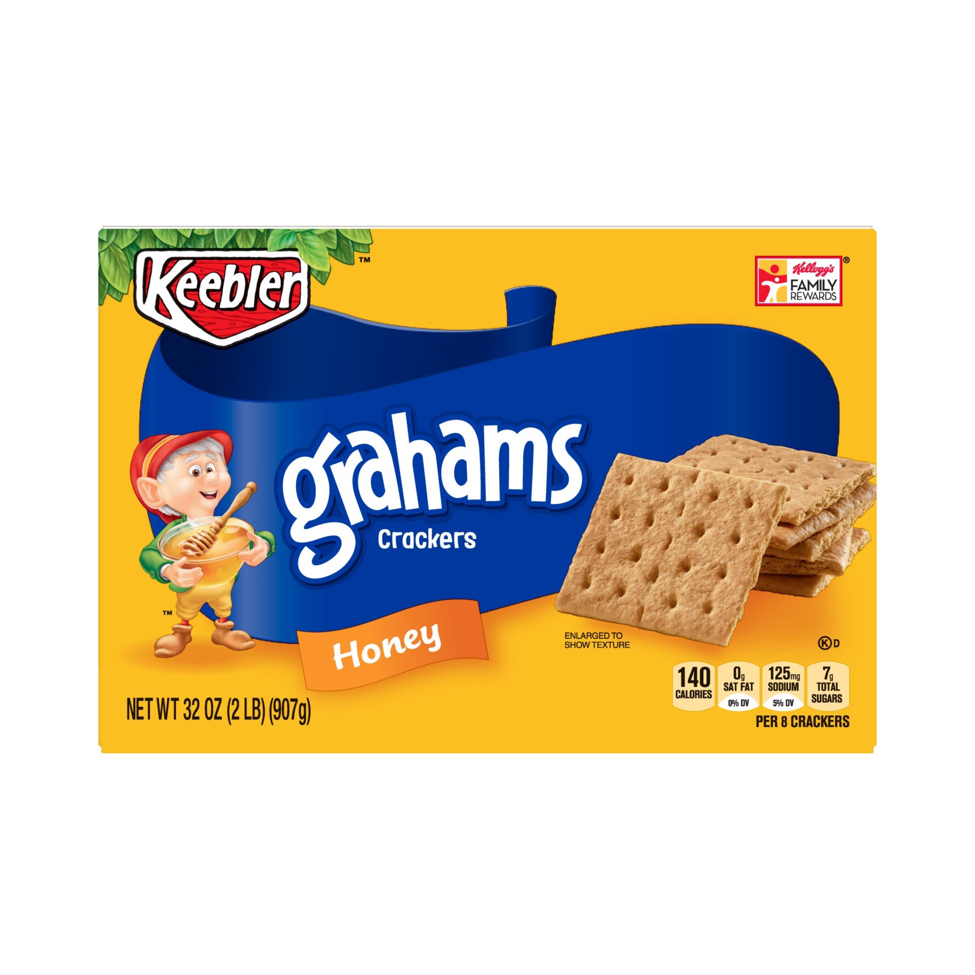 slide 3 of 7, Keebler Grahams Crackers Honey, 32 oz