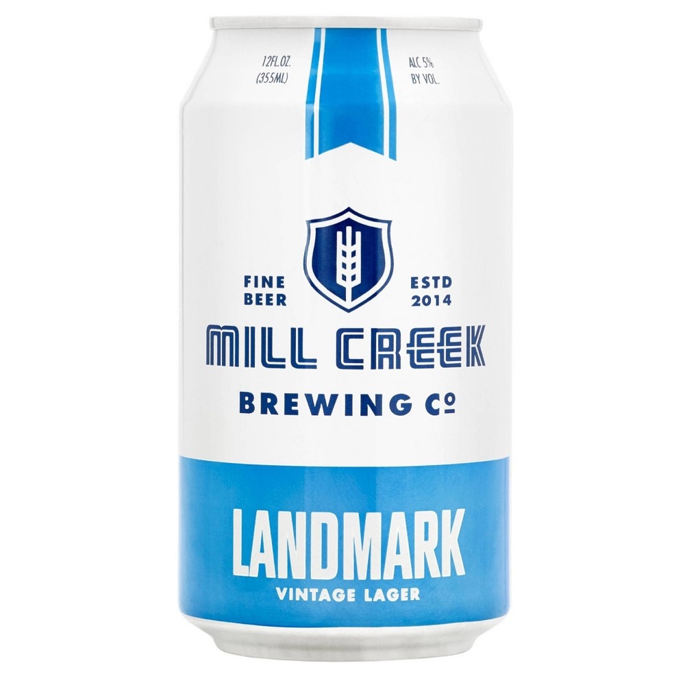 slide 2 of 2, Mill Creek Brewing Co Mill Creek Landmark Vintage Lager Beer - 6pk/12 fl oz Cans, 6 ct; 12 fl oz