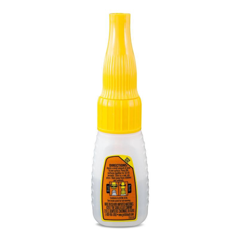 slide 3 of 8, Gorilla Glue 10G Super Glue Clear: Fast Drying, Crazy Glass Glue for Wood, Leather, Rubber, Ceramics, Stationery Use, 10 gram