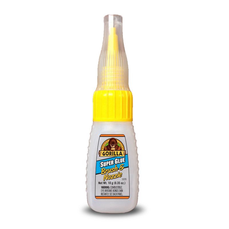 slide 7 of 8, Gorilla Glue 10G Super Glue Clear: Fast Drying, Crazy Glass Glue for Wood, Leather, Rubber, Ceramics, Stationery Use, 10 gram