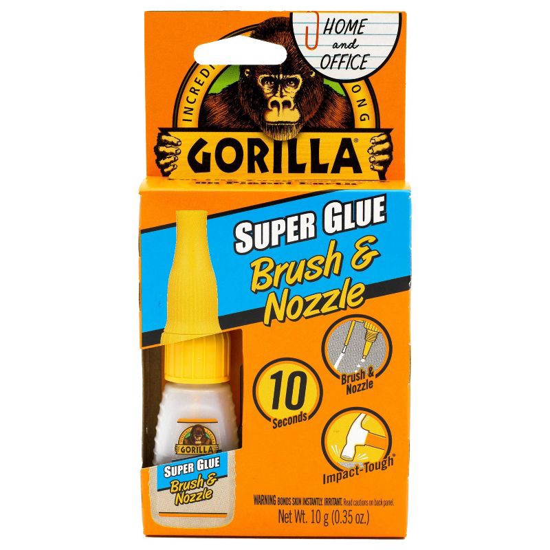 slide 1 of 8, Gorilla Glue 10G Super Glue Clear: Fast Drying, Crazy Glass Glue for Wood, Leather, Rubber, Ceramics, Stationery Use, 10 gram