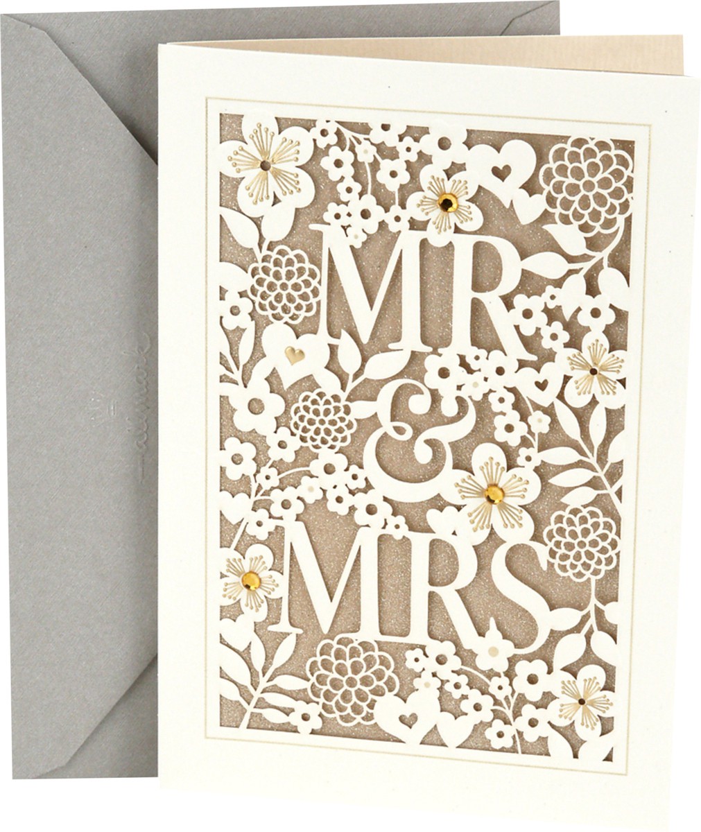 slide 2 of 5, Hallmark Wedding Card (Mr. & Mrs.), 1 ct