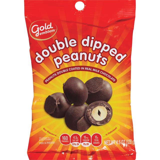slide 1 of 1, GOLD EMBLEM Ge Mc Double Dipped Peanuts - 4.5 oz, 1 ct