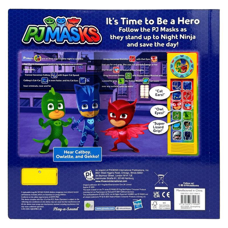 slide 5 of 5, PJ Masks - It's Time To Be A Hero Custom Frame Sound Board Book - by Phoenix (Hardcover), 1 ct