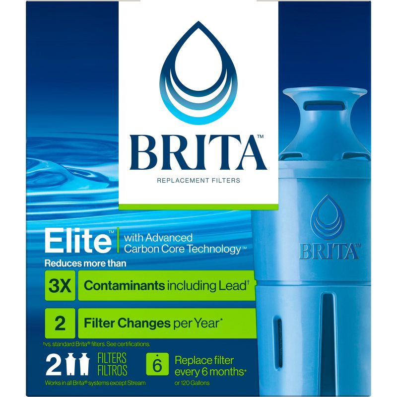 slide 13 of 18, Brita 2ct Elite Replacement Water Filter for Pitchers and Dispensers, 2 ct