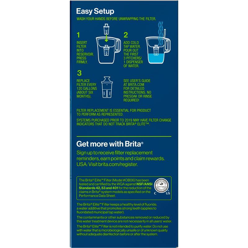 slide 8 of 20, Brita 2ct Elite Replacement Water Filter for Pitchers and Dispensers: BPA-Free, Reduces Odors, Filters Lead & More, 2 ct