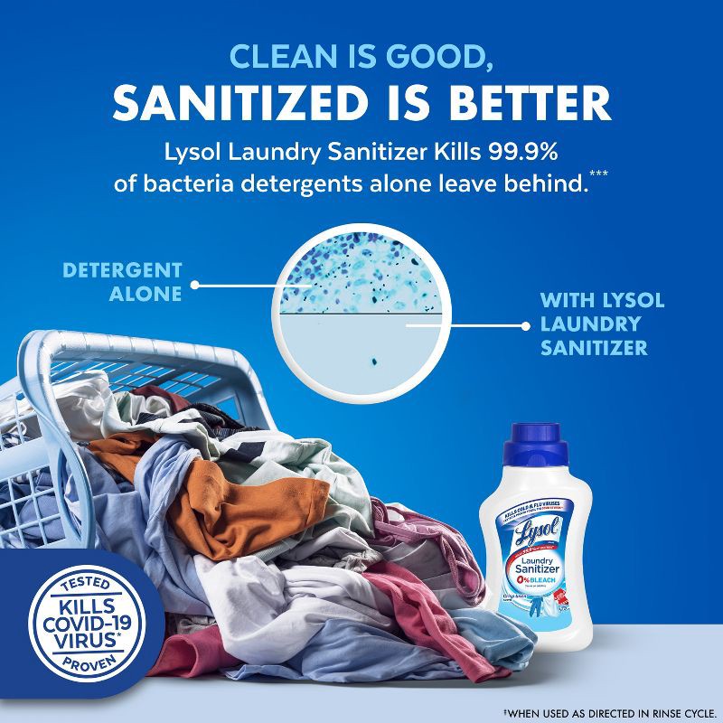 slide 3 of 10, Lysol Crisp Linen Scented Laundry Sanitizer - 41 fl oz, 41 fl oz