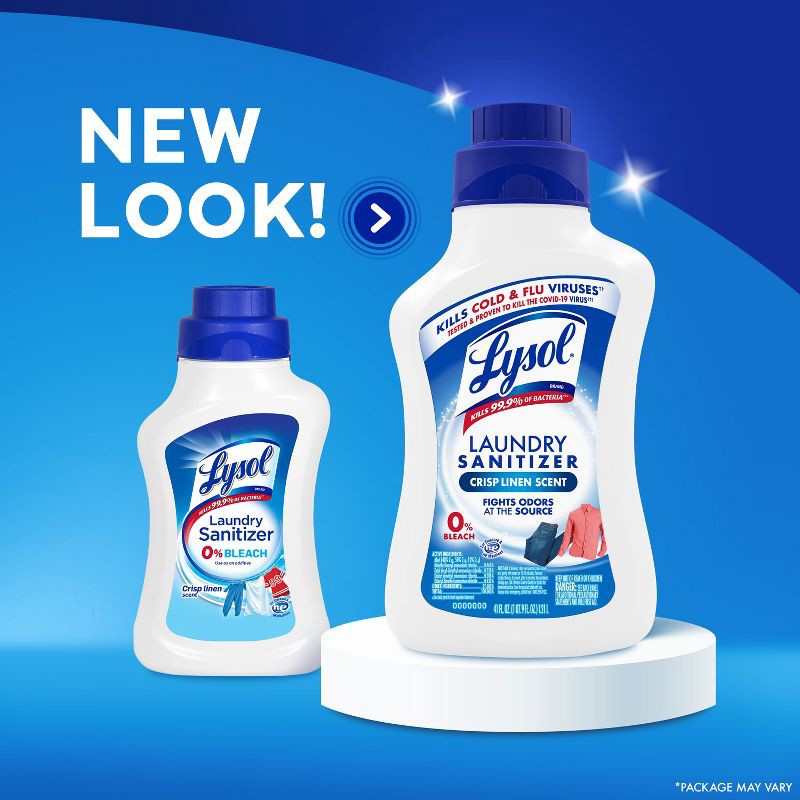 slide 5 of 10, Lysol Crisp Linen Scented Laundry Sanitizer - 41 fl oz, 41 fl oz
