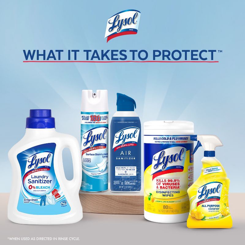 slide 7 of 10, Lysol Crisp Linen Scented Laundry Sanitizer - 41 fl oz, 41 fl oz