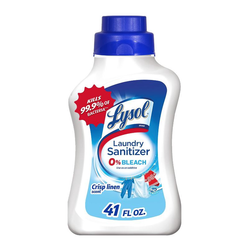slide 1 of 10, Lysol Crisp Linen Scented Laundry Sanitizer - 41 fl oz, 41 fl oz