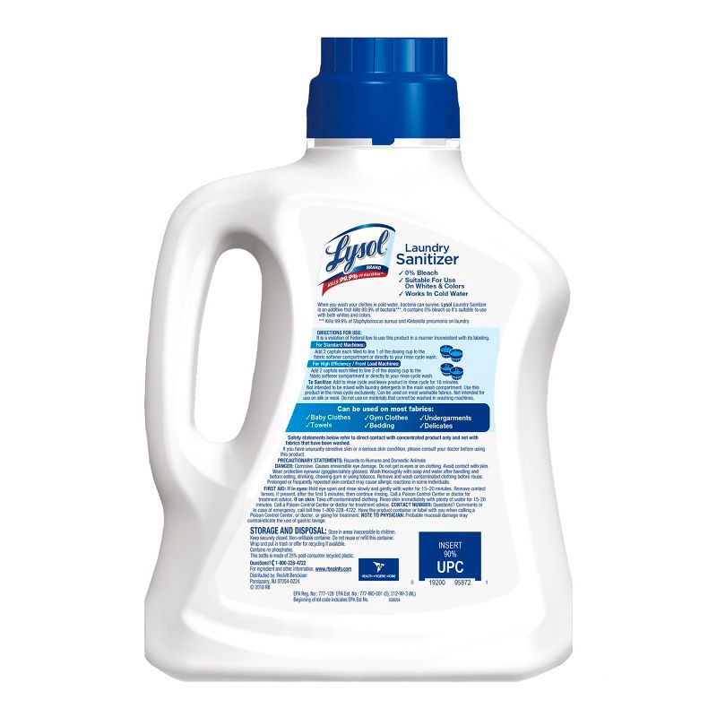 slide 2 of 11, Lysol Laundry Sanitizer Crisp Linen Detergent Booster - 90oz, 90 oz