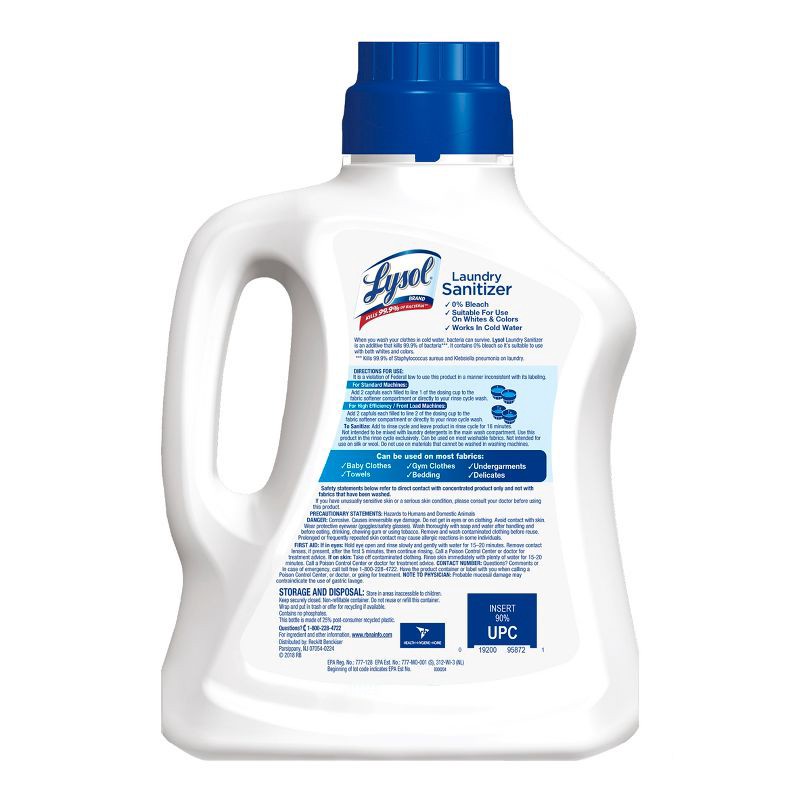 slide 2 of 9, Lysol Laundry Sanitizer Crisp Linen Detergent Booster - 90oz, 90 oz