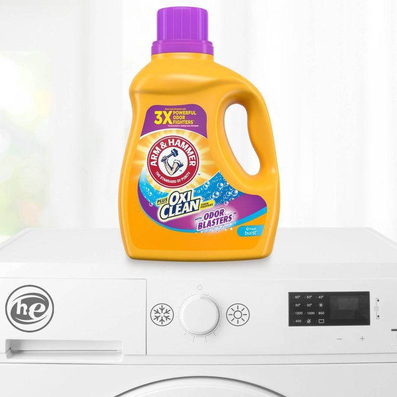 slide 7 of 7, Arm & Hammer Plus OxiClean Odor Blasters Liquid Laundry Detergent - 100.5 fl oz, 100.5 fl oz