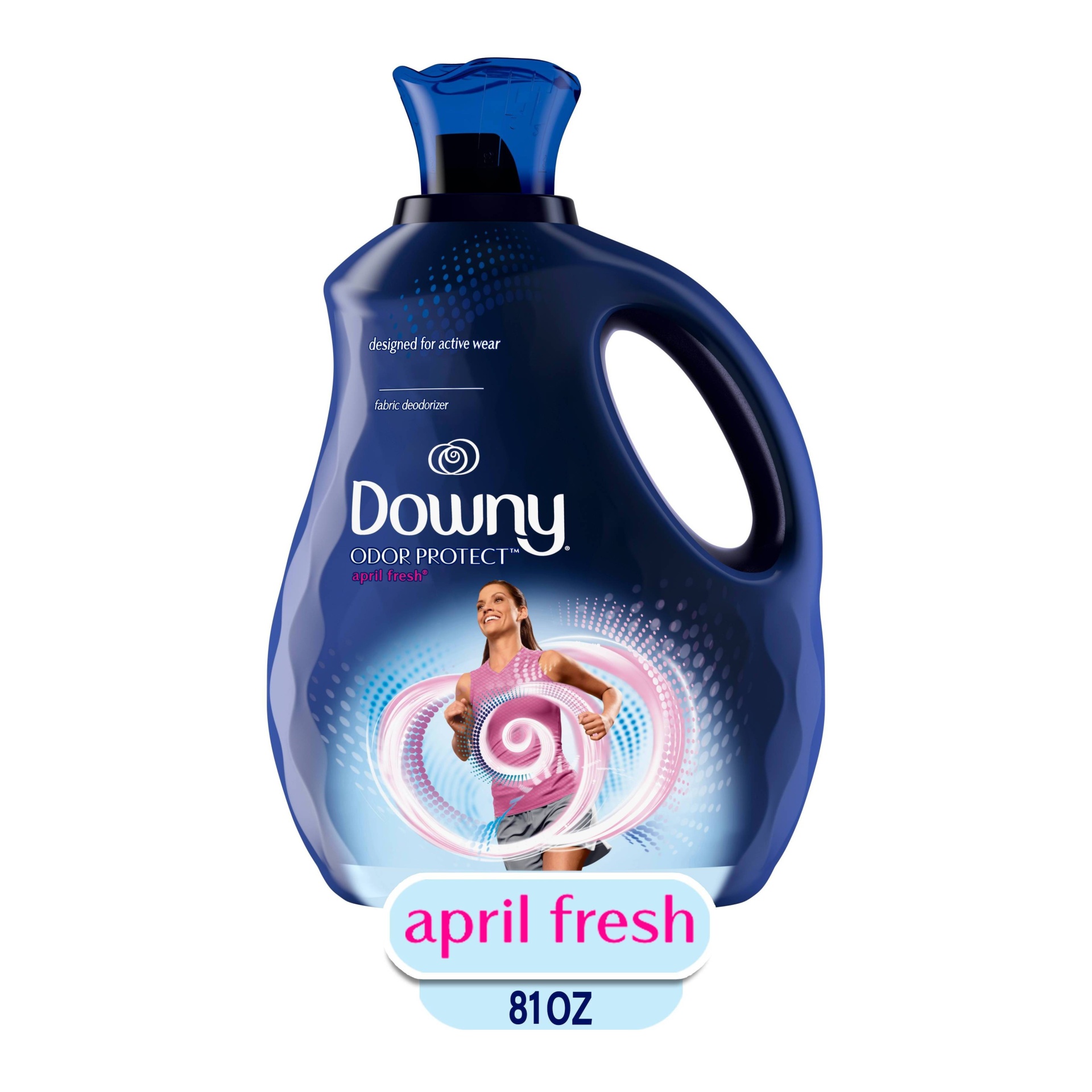 slide 1 of 3, Downy Odor Protect April Fresh Fabric Deodorizer and Fabric Conditioner, 81 fl oz