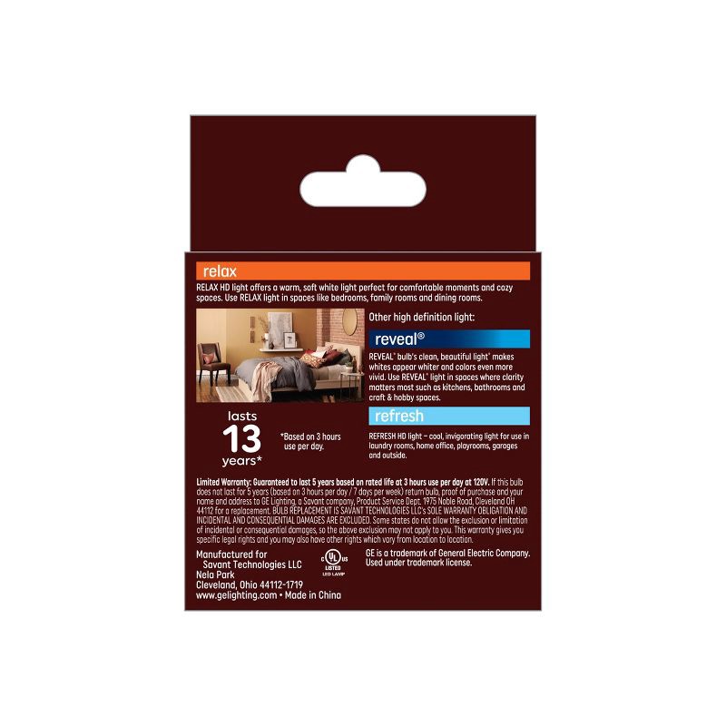 slide 3 of 8, GE Household Lighting GE 2pk 60W Relax A15 LED Ceiling Fan Frosted Soft White, 2 ct