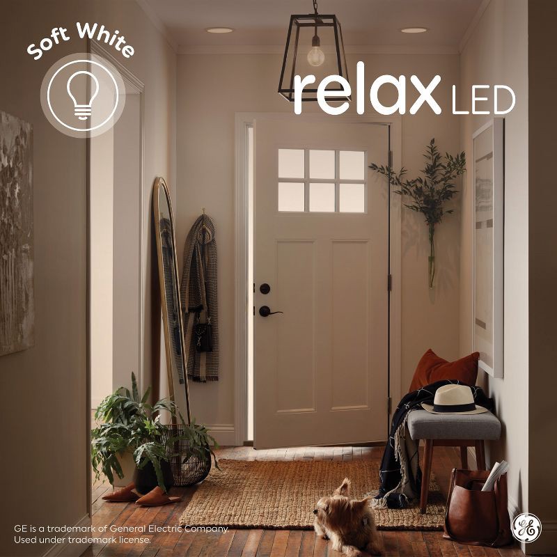 slide 6 of 6, GE Household Lighting GE 2pk 40W Relax A19 LED HD Light Bulbs Soft White, 2 ct