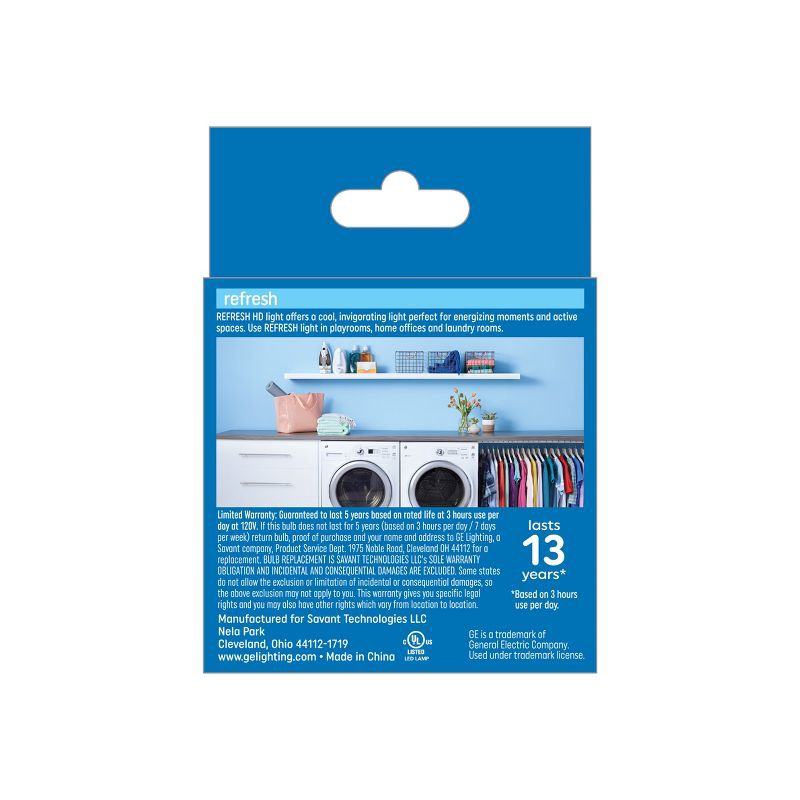 slide 3 of 6, GE Household Lighting GE 2pk 60W Refresh A15 LED Ceiling Fan Light Bulbs Daylight, 2 ct