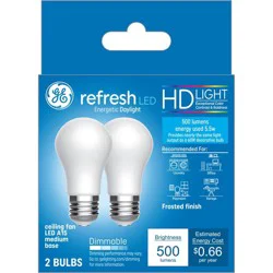 GE Household Lighting GE 2pk 60W Refresh A15 LED Ceiling Fan Light Bulbs Daylight